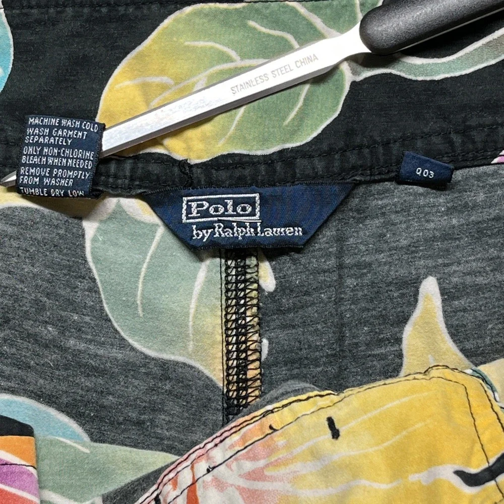 Polo Ralph‎ Lauren Board Shorts Men’s 33 Swim Trunks Tropical Birds